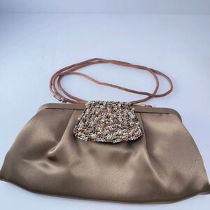 Elegant Tan Evening Clutch